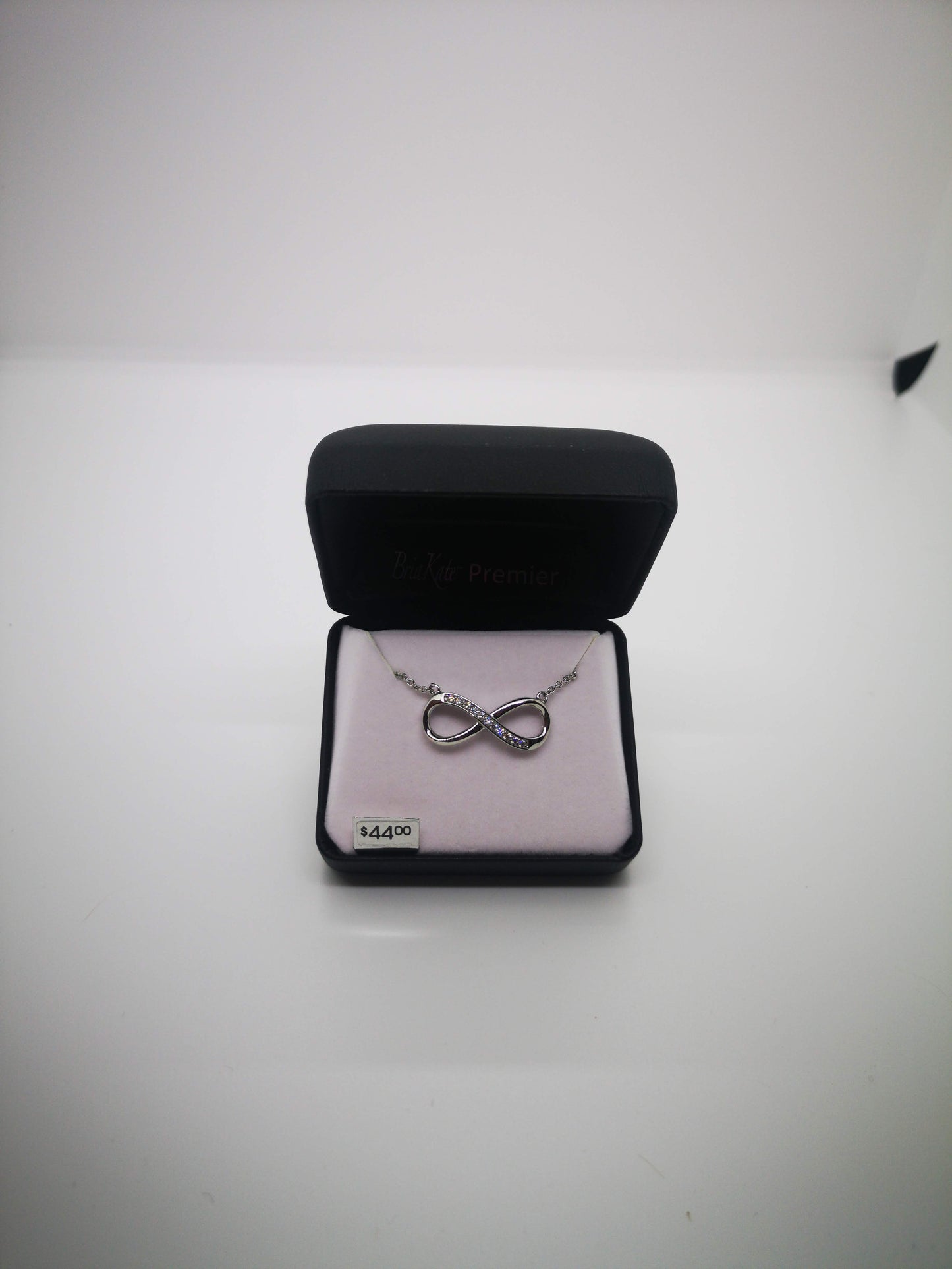 Bria Kate Premier Infinity Pendant with Cubic Zirconia Stones and 18" Chain