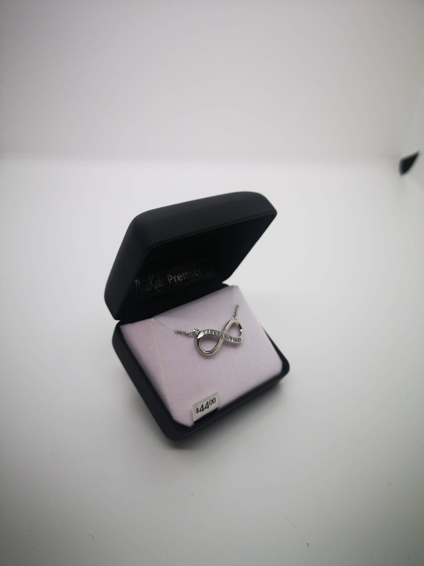 Bria Kate Premier Infinity Pendant with Cubic Zirconia Stones and 18" Chain