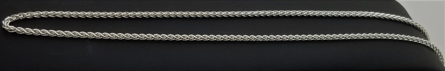 Sterling silver wheat chain (Picture is just of one chain, length, width and price given in drop down menu)