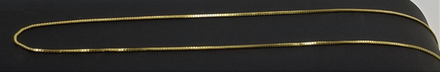 Sterling silver gold plated box chain