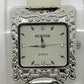 Fashion tan bangle style watch with square face